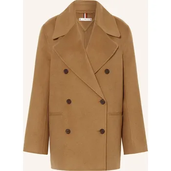 Dámský kabát Tommy Hilfiger Dámský Caban Kabát, béžová, 38