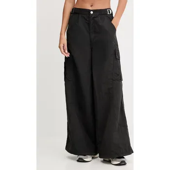 Dámské kalhoty Kalhoty Puma dámské, černá barva, široké, high waist, 632507 99X, vel. S