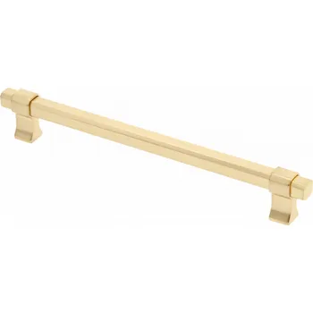 Nábytkové kování Nábytková rukojeť GTV IMPERIAL, C 192 mm, L 226 mm, ZnAl, broušené zlato