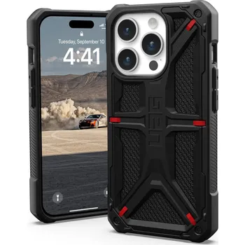 Pouzdro na mobilní telefon Kryt na mobil UAG Monarch Kevlar Black iPhone 15 Pro