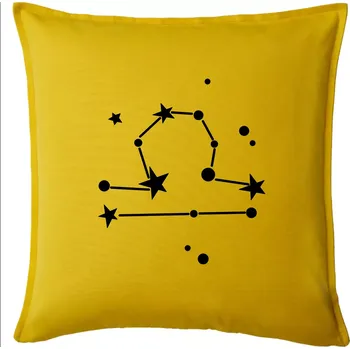 Polštář Souhvězdí - Libra - Váhy - Polštář 50x50 - 50x50 - Pouze potah ( Žlutá )