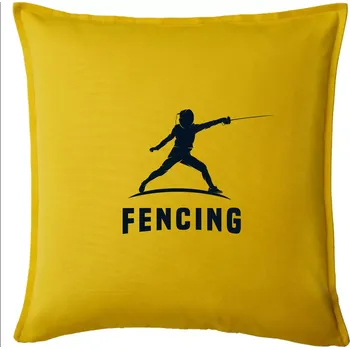 Polštář Fencing (šerm) - postava - Polštář 50x50 - 50x50 - Pouze potah ( Žlutá )