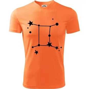 Souhvězdí - Gemini - Blíženci - Dětské triko sportovní (dresovina) - 158 cm/12 let ( Neon mandarine )