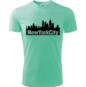 New York City silueta - Dětské triko sportovní (dresovina) - 134 cm/8 let ( Mátová )