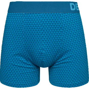 Boxerky Smaragdovo-modré pánské vzorované boxerky
