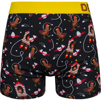 Pánské oblečení Veselé pánské boxerky Slepice kosmonautka