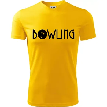 Chlapecké tričko Bowling nápis - Dětské triko sportovní (dresovina) - 158 cm/12 let ( Žlutá )