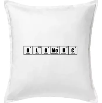 Polštář Periodická tabulka Olomouc - Polštář 50x50 - 50x50 - Pouze potah ( Bílá )