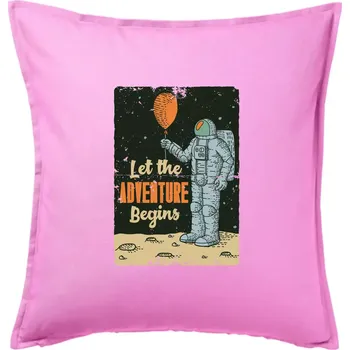 Polštář Astronaut balón - Polštář 50x50 - 50x50 - Pouze potah ( Růžová )