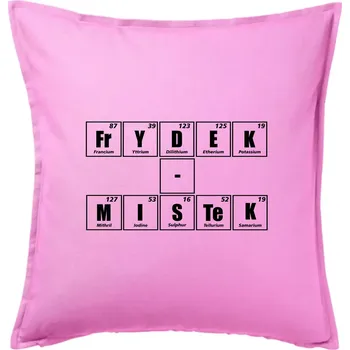 Polštář Periodická tabulka Frýdek - Místek - Polštář 50x50 - 50x50 - Pouze potah ( Růžová )