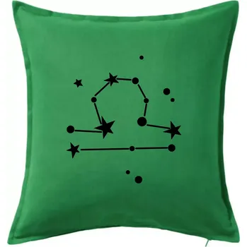 Polštář Souhvězdí - Libra - Váhy - Polštář 50x50 - 50x50 - Pouze potah ( Středně zelená )