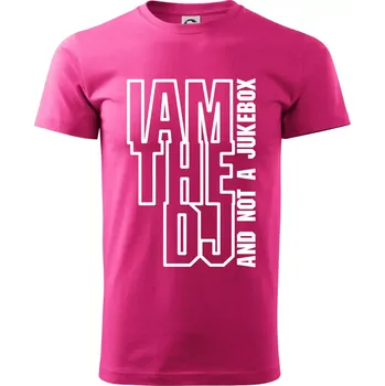 Pánská móda Iam the dj and not a jukebox na výšku - Klasické pánské triko vyšší gramáže - XL ( Purpurová )