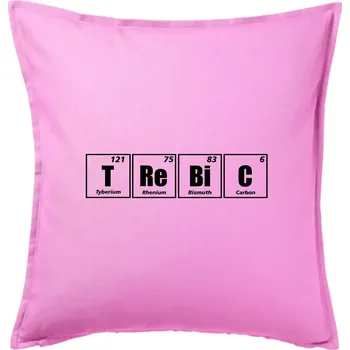 Polštář Periodická tabulka Třebíč - Polštář 50x50 - 50x50 - Pouze potah ( Růžová )