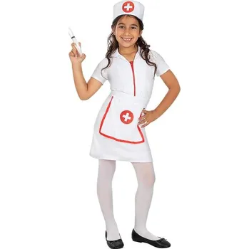 Karnevalový kostým Funiglobal - Kostým zdravotní sestřička pro dívky - 7-9 years