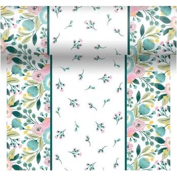 Papírový ubrousek Šerpa TÉTE 0,4 x 4,8 m Dunicel BLOSSOMS