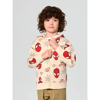 Oblečení a móda Sinsay - Mikina s&nbsp;kapucí Spider-Man - béžová - 790EF-08X - 790EF-08X-98