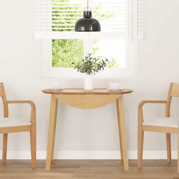 Jídelní stůl vidaXL Jídelní stůl z masivního dřeva Rubber [245367] Barva: Přírodní