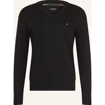 Pánské oblečení Tommy Hilfiger Pánský Svetr, černá, XL