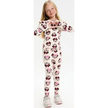 Sinsay - Legíny z žebrovaného žerzejového úpletu Minnie Mouse - pastelová růžová - 112GA-03X - 112GA-03X-128