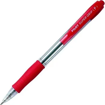 Kancelářské potřeby Kuličkové pero Pilot Super Grip - červená náplň, 0,22 mm