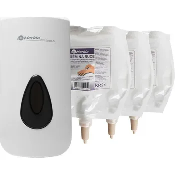 Dávkovač mýdla Dávkovač krému MERIDA TOP + 3 sáčky s krémem o objemu 880 ml