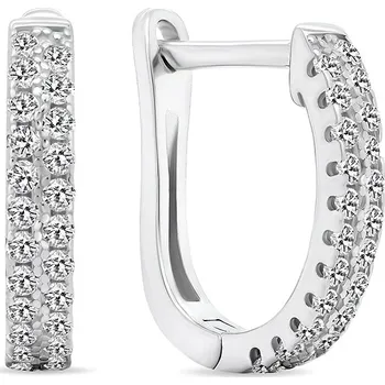 Náušnice Brilio Silver Třpytivé stříbrné náušnice se zirkony EA564W (Ag 925/1000, 1,85 g)