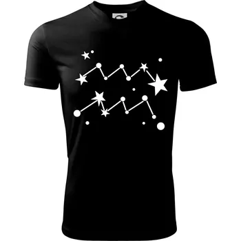 Souhvězdí - Aquarius - Vodnář - Dětské triko sportovní (dresovina) - 146 cm/10 let ( Černá )