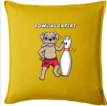 Polštář Bowling expert (Hana-creative) - Polštář 50x50 - 50x50 - Pouze potah ( Žlutá )