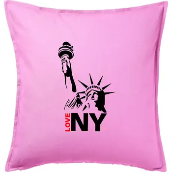Polštář Socha svobody velká - Polštář 50x50 - 50x50 - Pouze potah ( Růžová )