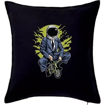 Polštář Bike To The Moon - Polštář 50x50 - 50x50 - Pouze potah ( Černá )