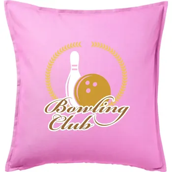 Polštář Bowling cup věnec - Polštář 50x50 - 50x50 - Pouze potah ( Růžová )