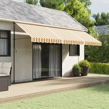 Markýza vidaXL Náhradní plachta na markýzu vícebarevné pruhy 5 x 3,5 m