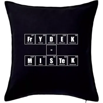 Polštář Periodická tabulka Frýdek - Místek - Polštář 50x50 - 50x50 - Pouze potah ( Černá )