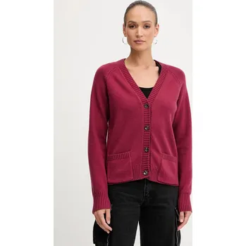 Dámský svetr Kardigan s příměsí vlny Silvian Heach MATHIS GPA25234CD červená 33X, vel. M