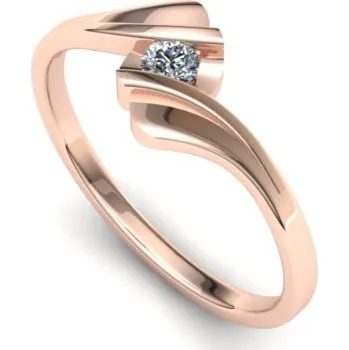 Prsten Karel Stoch Zásnubní prsten s Briliantem P813 Materiál: Červené zlato 14kt, Velikost: 49