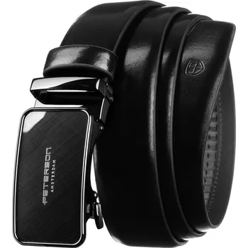 Opasek Peterson Elegantní pánský černý kožený opasek PTN A013 Velikost: 95