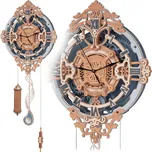 RoboTime 3D dřevěná mechanická skládačka Nástěnné hodiny