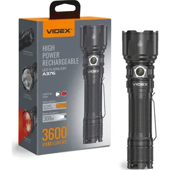 Svítilna Svítilna Taktyczna LED Przenośna 20W 3600lm 5000K Szperacz 8 Trybów Pracy VLF-A376 Videx