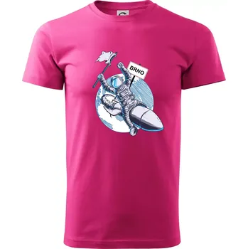 Brno penis raketa - Klasické pánské triko vyšší gramáže - S ( Purpurová )