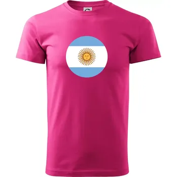 Argentina vlajka kulatá - Klasické pánské triko vyšší gramáže - XS ( Purpurová )