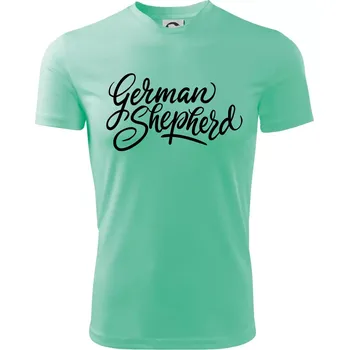 Chlapecké tričko German shepherd - nápis okrasny - nápis okrasný - Dětské triko sportovní (dresovina) - 122 cm/6 let ( Mátová )