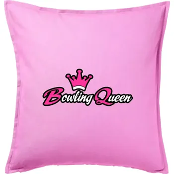Polštář Bowling queen - Polštář 50x50 - 50x50 - Pouze potah ( Růžová )