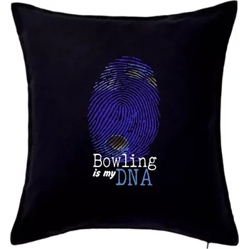 Polštář Bowling is my DNA - Polštář 50x50 - 50x50 - Pouze potah ( Černá )