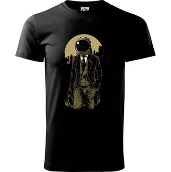 Classic Astronaut - Triko extra velké (5-8XL) - 7XL ( Černá )