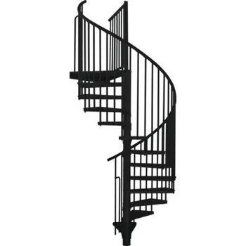 Schodiště Točité schodiště Myron Ø 120 cm, výška patra 329 cm černá