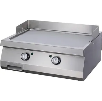 Kuchyňský gril Hladká grilovací deska pro vysoké zatížení - elektrická - dvojitá jednotka - hloubka 70 cm | Maxima, 09395051