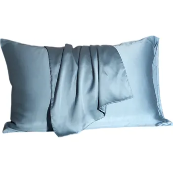 Potah na židli Povlak na polštář z pravého morušového hedvábí 48 x 74 cm Luxusní jemný materiál Přírodní péče o pleť Elegantní povrch Barevný modrá