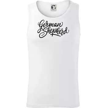 German shepherd - nápis okrasny - nápis okrasný - Tílko pánské Core - L ( Bílá )