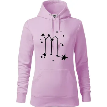 Dámská mikina Souhvězdí - Scorpio - Štír - Mikina dámská Cape s kapucí - XS ( Orchid )
