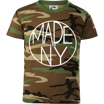 Chlapecké tričko Made in NY - Dětské maskáčové triko - 146 cm/10 let ( Hnědý maskáč )